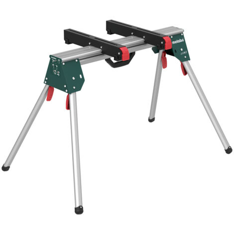 Metabo – Table de scie à onglet – Socle léger et robuste – Supports pliables et réglables – Charge max 250 kg – Compatible avec toutes scies à onglets