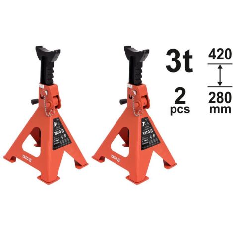 Support de voiture jusqu'à 3 tonnes, lot de 2 / YT-17311 / Yato (1/6)