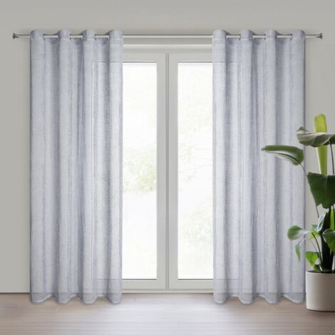 RIDEAU PRÊT NELI 140 X 250 CM ARGENT