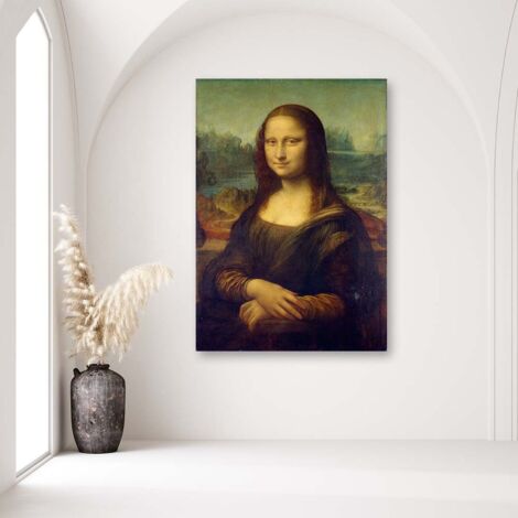 Impression Sur Toile Mona Lisa – 44,5 X 55,5 Cm, Multicolore, Art Mural