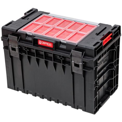 Qbrick – Caisse à outils 52L – Dimensions 585x385x420mm – 2 compartiments réglables – Protection IP66 – Longue poignée en aluminium (1/5)