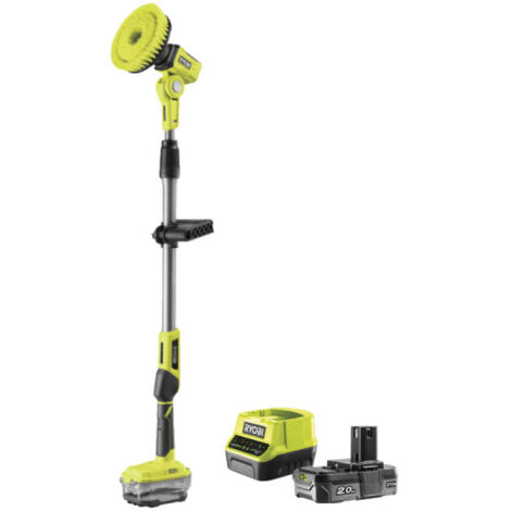 RYOBI Brosse motorisée télescopique 18V One+ - 1 batterie 2.0Ah - 1 chargeur R18TPS-120G (1/5)