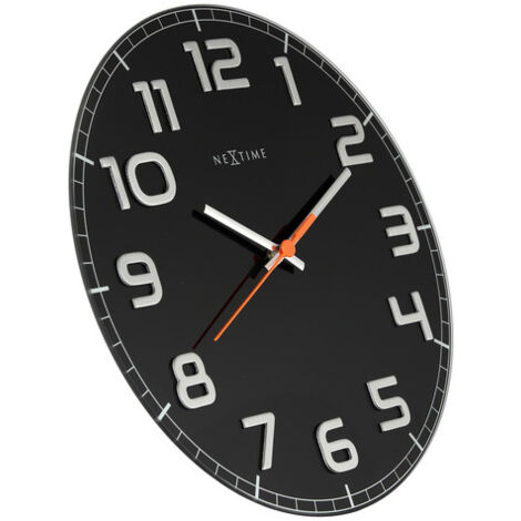 Horloge Murale Studio, Monture en Couleur crème et Aiguilles Noires 30