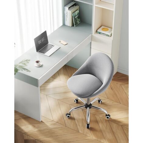 Chaise De Bureau Pivotante En Velours Rose - Hauteur Réglable, Design Ergonomique, Charge Max 113 Kg