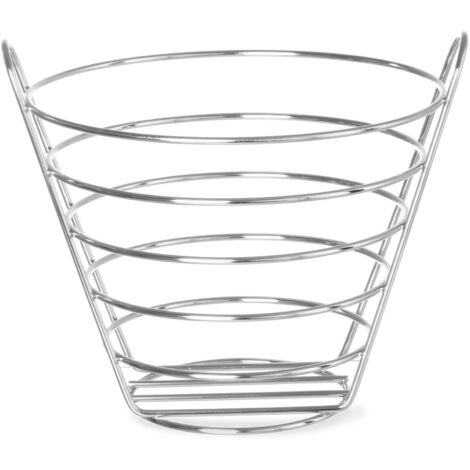 Corbeille à fruits décorative en acier chromé, diamètre 215 mm, hauteur 205 mm - Hendi 426418 (1/2)