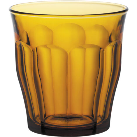 Duralex PICARDIE Verre AMBRE 310 ml orange - lot de 6
