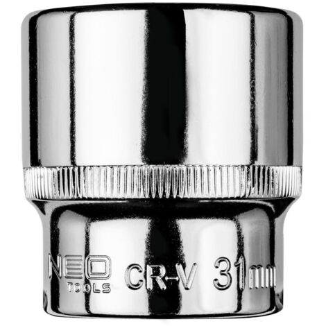 Douille hexagonale NEO 1/2", 31 mm - Acier au chrome vanadium durable (1/2)
