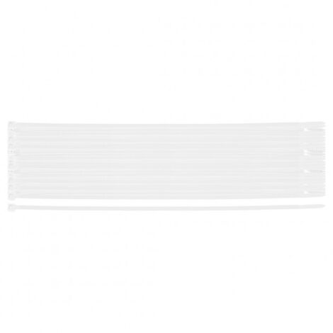 Attaches de câble extrêmes 4,8 × 450 mm, blanches, 50 pièces. (1/5)