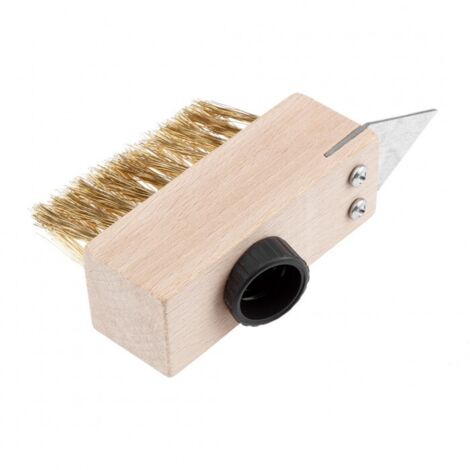 Brosse métallique NEO pour pavés et joints - avec un grattoir pratique (1/5)