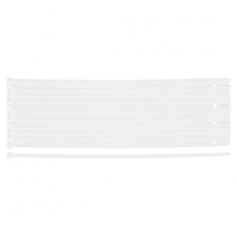 Colliers de serrage extrêmes 4,8 × 200 mm, blancs, 100 pièces. (1/5)