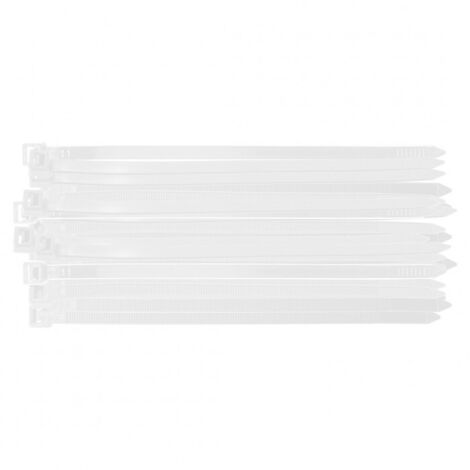 Colliers de serrage extrêmes 7,6 × 200 mm, blancs, 50 pièces. (1/5)