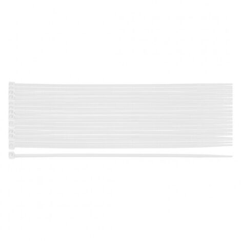 Colliers de serrage extrêmes 2,5 × 100 mm, blancs, 100 pièces. (1/5)