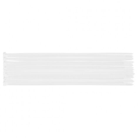 Colliers de serrage extrêmes 7,6 × 400 mm, blancs, 50 pièces. (1/5)