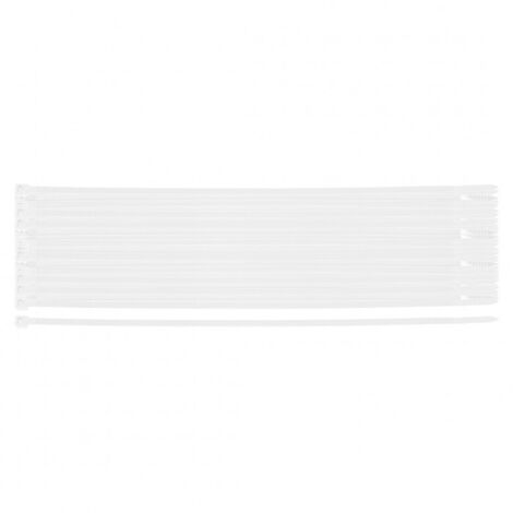 Colliers de serrage extrêmes 4,8 × 370 mm, blancs, 50 pièces. (1/5)