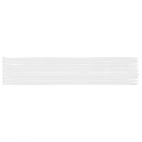 Colliers de serrage extrêmes 7,6 × 500 mm, blancs, 50 pièces. (1/5)