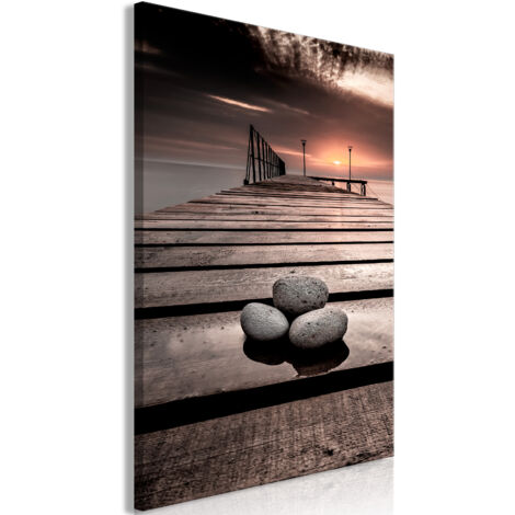 Peinture - Coucher de soleil de septembre (1 partie) vertical (1/3)