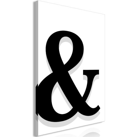 Tableau - Lettre décorative (1 Part) Vertical (1/3)