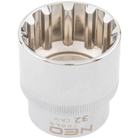 Douille cannelée NEO 1/2"", 32 mm - douille universelle pour vis (1/2)
