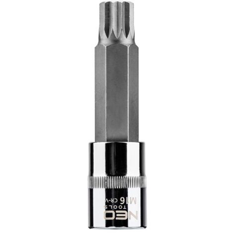Embout cannelé sur douille de 1/2", M16 x 100 mm (1/2)