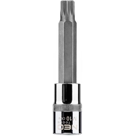 Embout cannelé sur douille de 1/2", M10 x 100 mm (1/2)