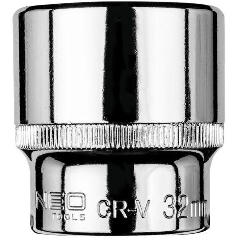 Douille hexagonale NEO 1/2", 32 mm - Acier au chrome vanadium durable, garantie 25 ans (1/2)