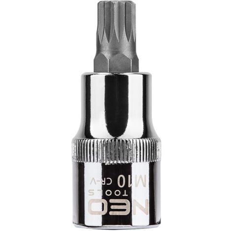 Embout cannelé sur douille de 1/2", M10 x 55 mm (1/2)