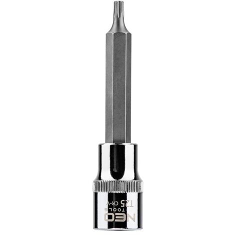 Embout Torx NEO T25, 100 mm - Douille 1/2", acier S2 (1/2)