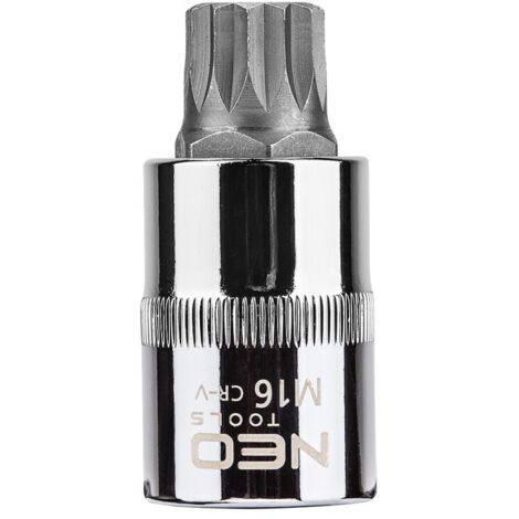 Embout cannelé sur douille de 1/2", M16 x 55 mm (1/2)