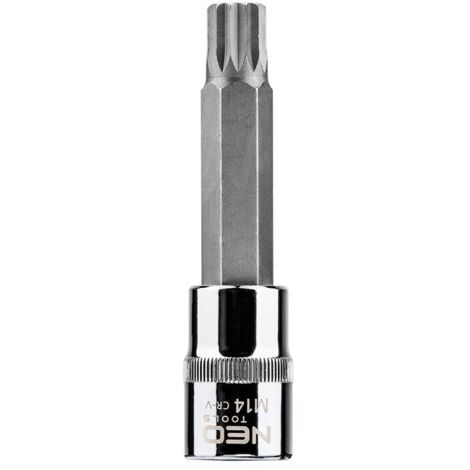 Embout cannelé sur douille de 1/2", M14 x 100 mm (1/2)