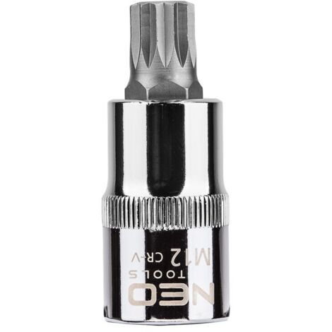 Embout cannelé sur douille de 1/2", M12 x 55 mm (1/2)