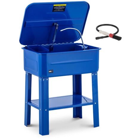 MSW – Fontaine de dégraissage 75 l – Capacité de solvant 45 l – Débit de pompe 10-12 l/min – Structure en acier robuste pour nettoyage pièces moteur