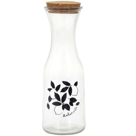 Carafe Dolce Vita bouchon en VERRE noir (1/5)