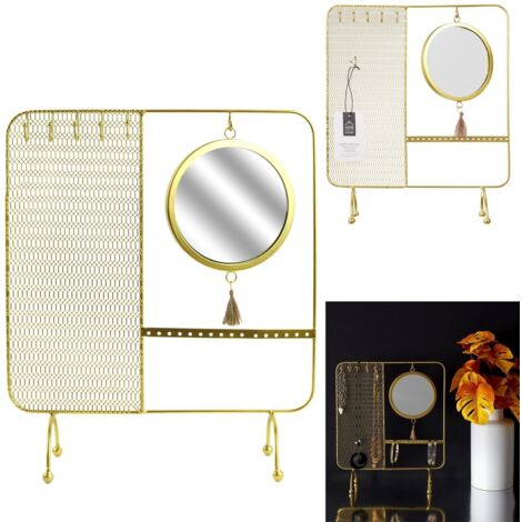 Organisateur de bijoux avec miroir