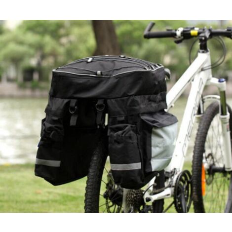 Saccoche Vélo Double Dunlop 31L Noir - Résistante à L'eau