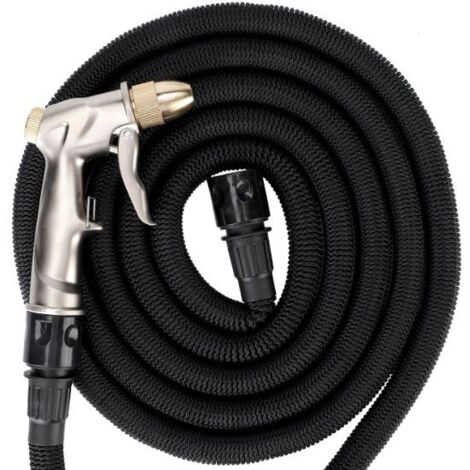Tuyau d'arrosage 7,5 m, kit de connecteurs pour pistolet