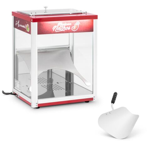 Chauffe-nachos Professionnel Inox - Vitrine Chauffante 35L Avec éclairage LED - 500W, 230V - Idéal Snacks, événements - 11