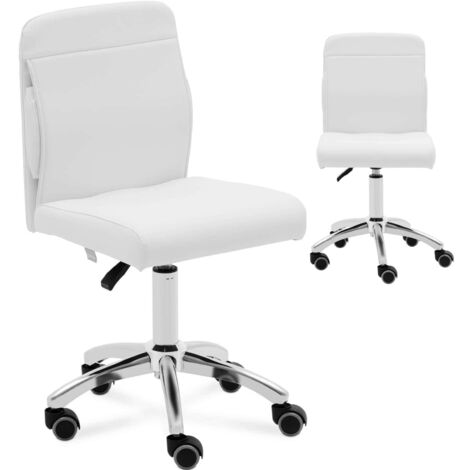 Tabouret cosmétique avec dossier sur roulettes jusqu'à 150 kg ILANZ blanc (1/5)
