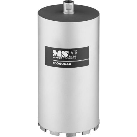 MSW – Scie trépan diamantée 162 mm – Longueur 300 mm – Pour béton armé et pierre – Coupe nette sans éclat – Compatible avec raccord 1 1/4"