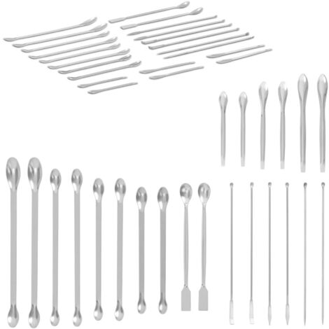 Agitateur Magnétique Cuillères D'échantillonnage En Inox - 10 Pièces Pour Labo, Bar Ou Cuisine Spatules Laboratoire Acier Inoxydable