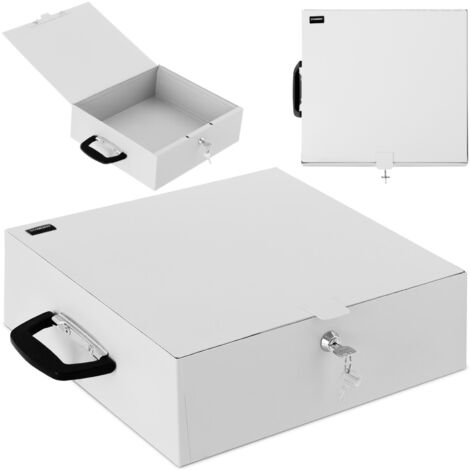 Boîte à Dons Verrouillable « Opale » Acrylique Opaque 300x300x300 Mm – Fente 6x155 Mm – Pour Billets, Pièces, Cartes