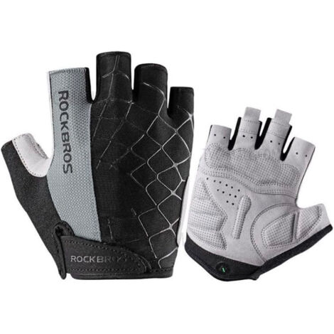 Gants de Cyclisme - Marque - Demi-doigts - Rouge - VTT - Respirant