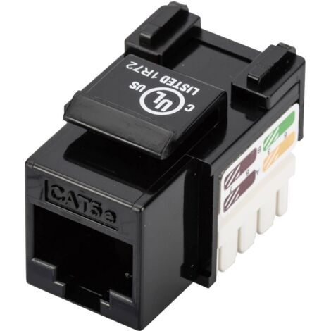 Prise jack Keystone RJ45 (8P8C) cat.5e, UTP, non blindée, utilitaire, blanche DN-93501 (1/2)