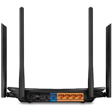 TP-LINK  Routeur  Archer C6  802.11ac  300+867 Mbit/s  10/100/1000 Mbit/s  Ports LAN Ethernet (RJ-45) 4  Prise en charge du réseau Messenger