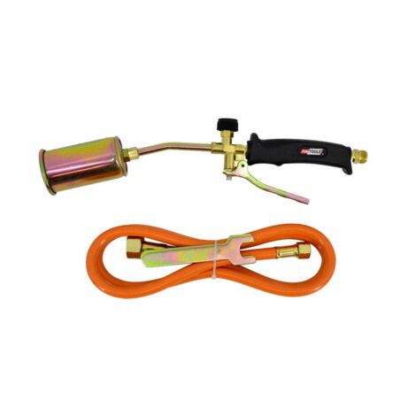 Chalumeau soudeur à flamme bi-gaz 50 mm – Pour toiture – Acier galvanisé – Température de flamme 1850°C – Flexible haute pression 1,5m