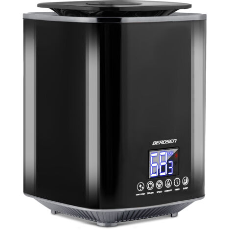 Humidificateur d'air ultrasonique 250 ml/h – Grand réservoir 2,6 l – Hygromètre intégré – Mode nuit et aromathérapie (1/4)