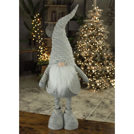 Lot De Lutins De Noël Yuragim - Rose, Gris, Blanc, Rouge - Décoration Féerique