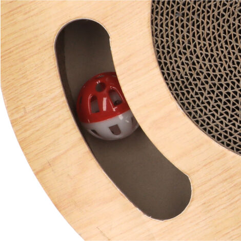 Jouet Interactif 3 En 1 Pour Chat - Kitty Spin Avec Griffoir Et Balle - Structure Variable, Naturel - Pour Chat Seul Ou Multiple - 3