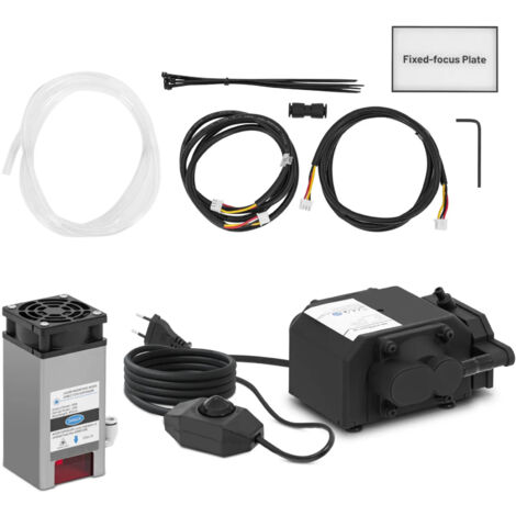 Steinberg Systems – Laser Air Assist 10 W – Débit d'air 27 l/min – Découpe précise jusqu'à 10 cm/min – Gravure rapide 1000 mm/min – Compatible CNC (1/5)