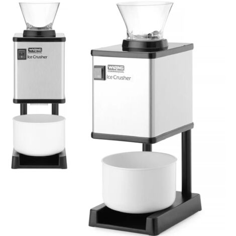 Broyeur à Glace Électrique 500W 84kg/h - Machine à Glace Pilée Commerciale Double Couvercle Acier Inoxydable