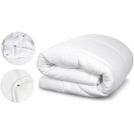 Couette 160x200 cm 4 saisons – Microfibre hypoallergénique – Garnissage en fibres HCS – Anti-acariens – Lavable à 60°C